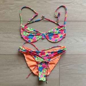 Frankie's Bikinis Vibrant Floral Bikini